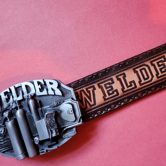WELDER Genuine Leather Cowhide Belt & WELDER Zinc Alloy Buckle - Picture 1 of 4